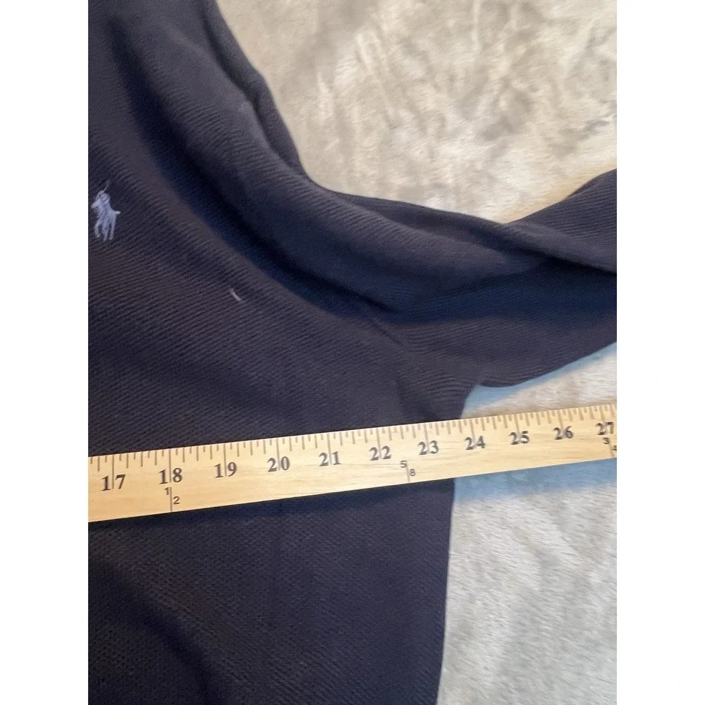 Polo Ralph Lauren Mens Sweater XXL Navy Blue Pima Cotton Pullover Quarter Zip
